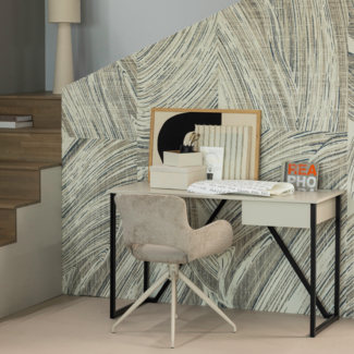 Woood Eliva eetkamerstoel structure velvet zand - set van 2