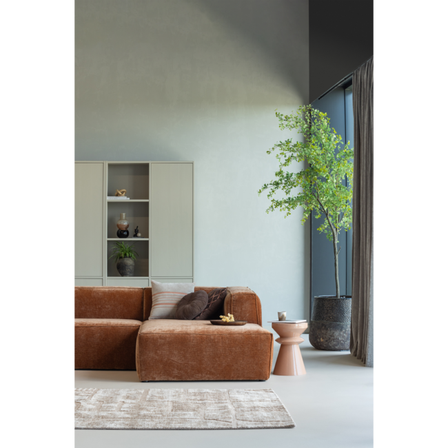 Woood Aziz kussens velvet bruin/naturel - set van 3