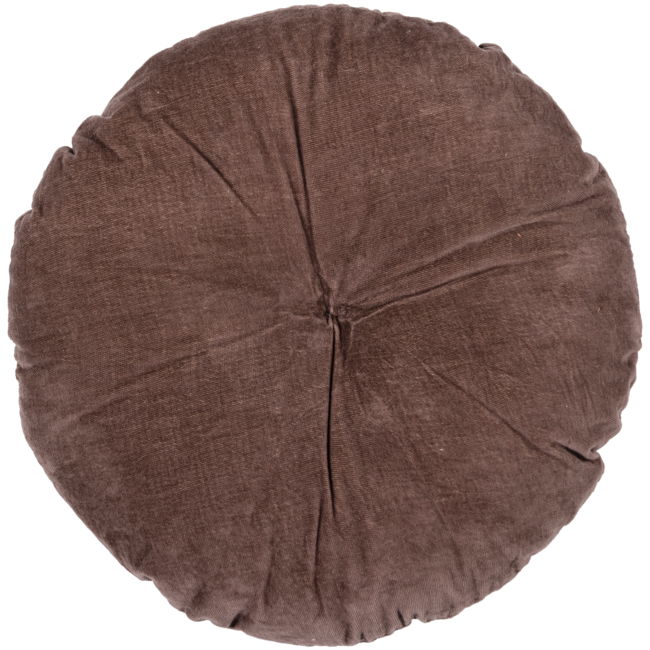 Woood Aziz kussens velvet bruin/naturel - set van 3