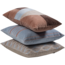 Woood Laon kussens velvet naturel/blauw - set van 3