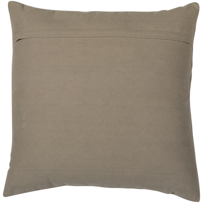 Woood Laon kussens velvet naturel/blauw - set van 3