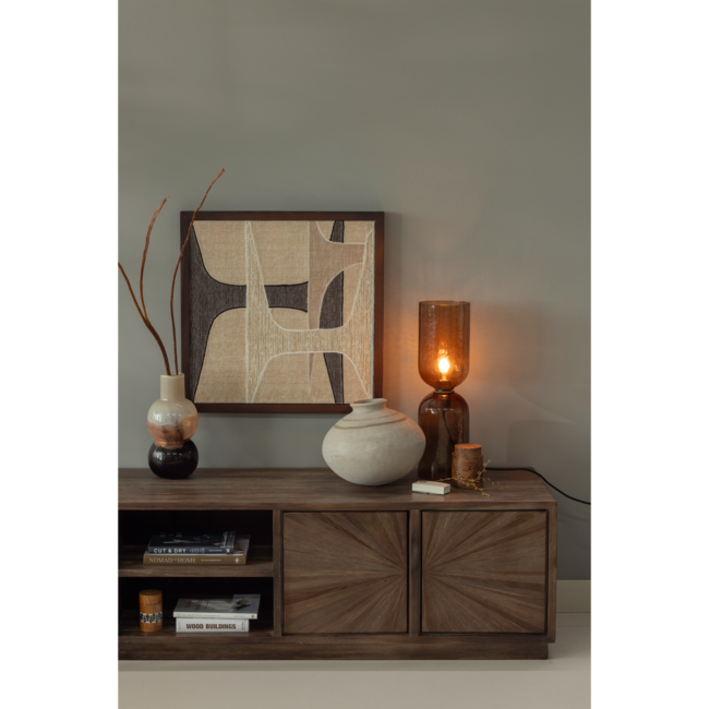 Woood Sun tv meubel met open vak recycled teak bruin