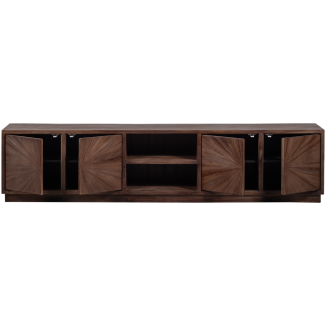Woood Sun tv meubel met open vak recycled teak bruin