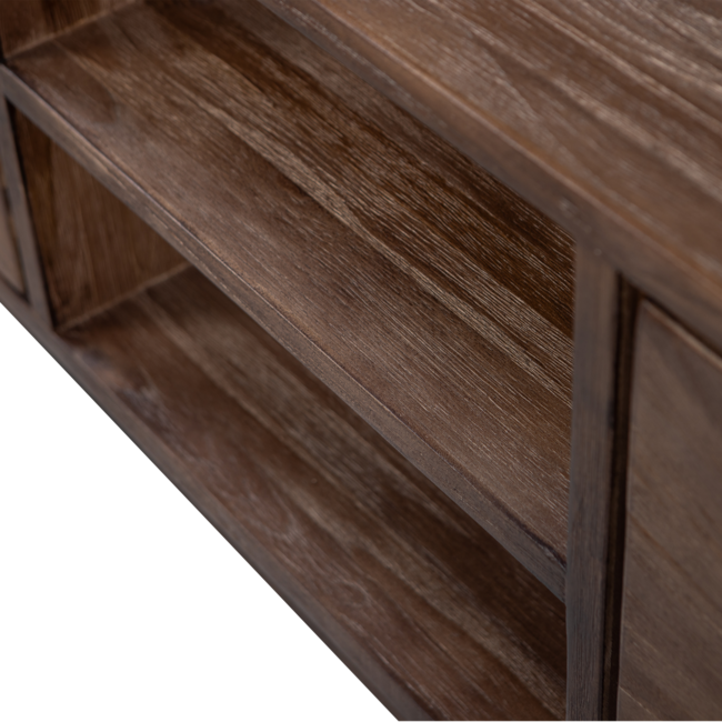 Woood Sun tv meubel met open vak recycled teak bruin