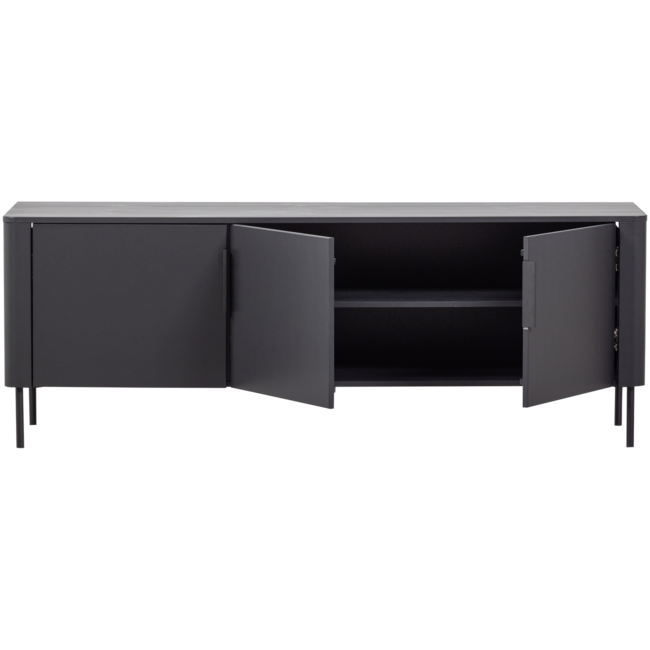 Woood Gunnar tv meubel 154 cm grenen matzwart [fsc]