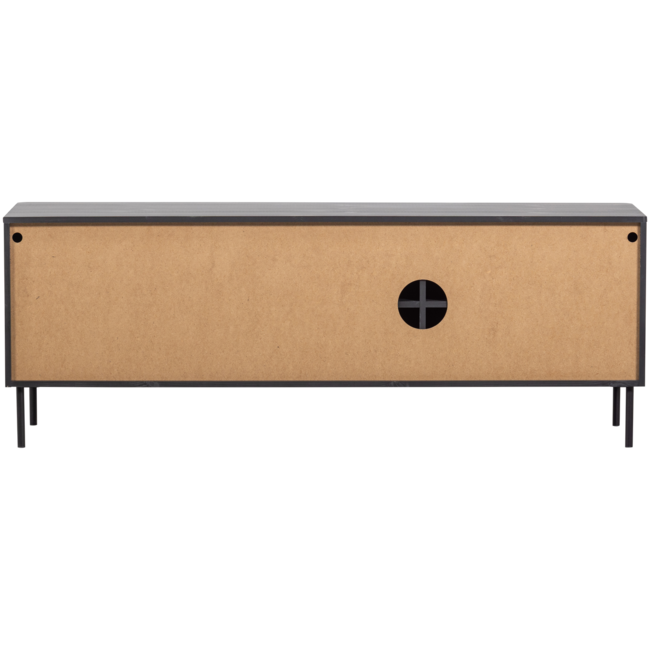 Woood Gunnar tv meubel 154 cm grenen matzwart [fsc]