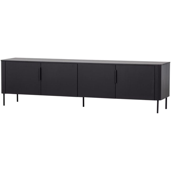 Woood Gunnar tv meubel 200 cm grenen matzwart [fsc]