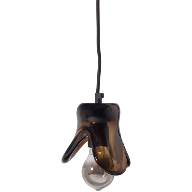 Woood Elle hanglamp klein glas bruin