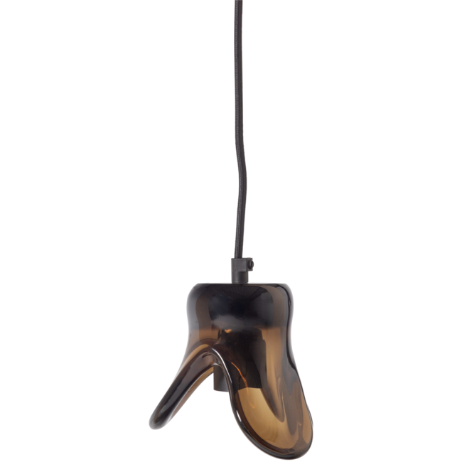 Woood Elle hanglamp klein glas bruin