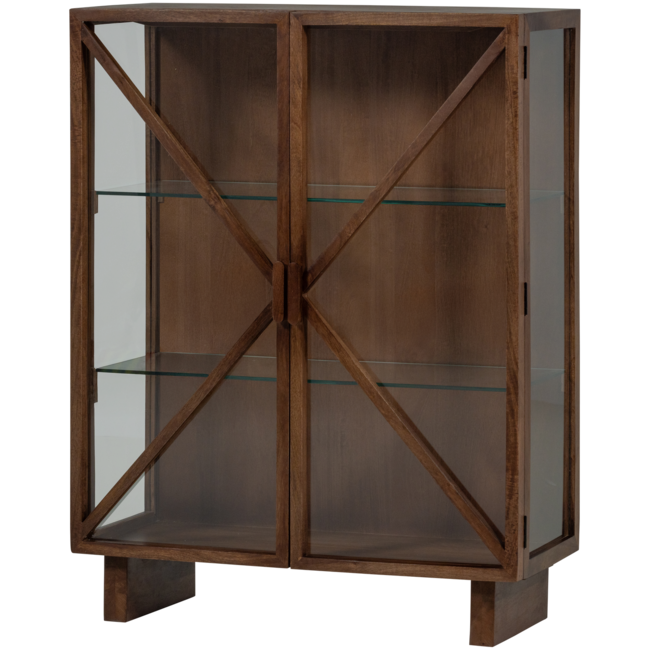 Woood Kella 2-deurs kast mango hout bruin