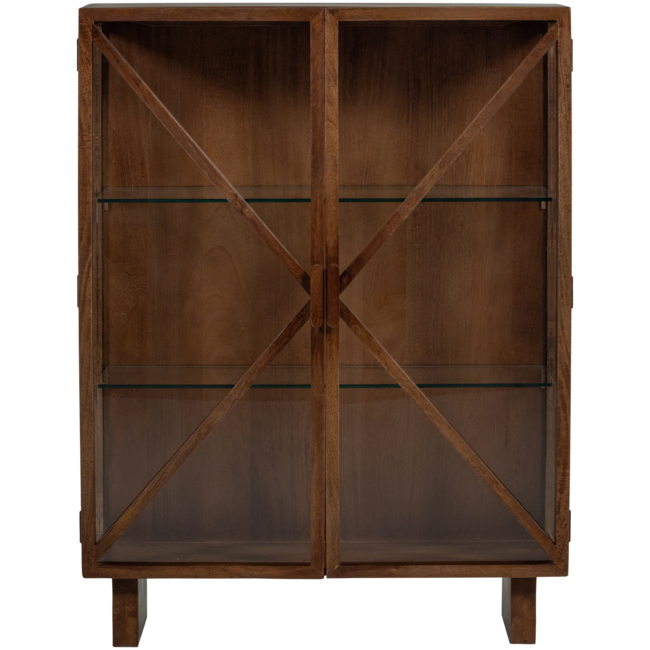Woood Kella 2-deurs kast mango hout bruin