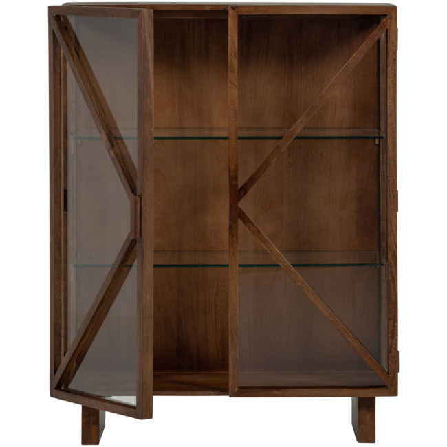 Woood Kella 2-deurs kast mango hout bruin