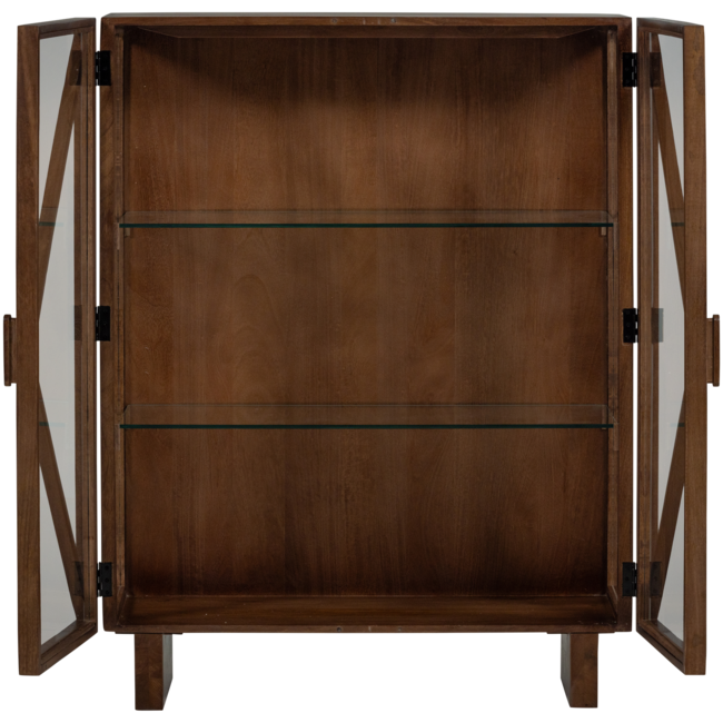 Woood Kella 2-deurs kast mango hout bruin