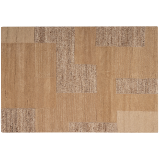 Woood Noven handgeweven vloerkleed wol/katoen zand 170x240cm