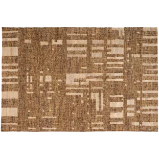 Woood Ian handgeweven vloerkleed wol/katoen bruin 170x240cm
