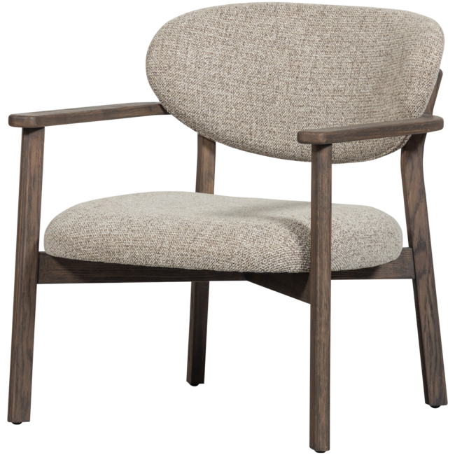 Woood Udar fauteuil met houten frame donkerbruin
