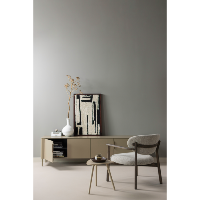 Woood Udar fauteuil met houten frame donkerbruin