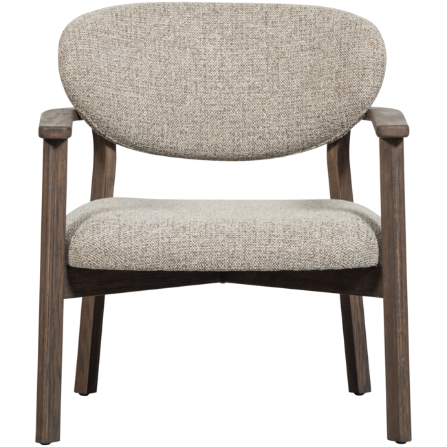 Woood Udar fauteuil met houten frame donkerbruin