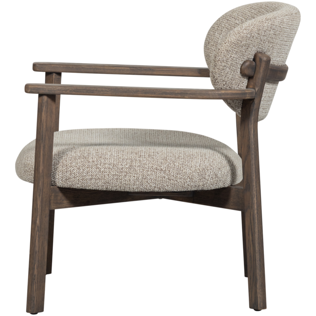 Woood Udar fauteuil met houten frame donkerbruin