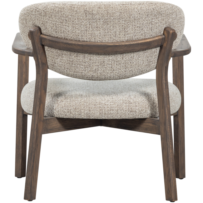 Woood Udar fauteuil met houten frame donkerbruin