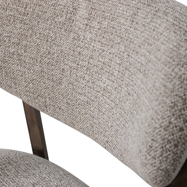 Woood Udar fauteuil met houten frame donkerbruin