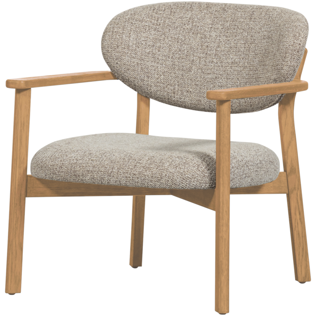 Woood Udar fauteuil met houten frame naturel