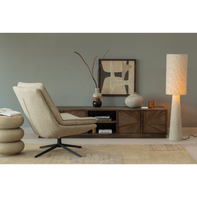 Woood Milaro draaifauteuil naturel melange