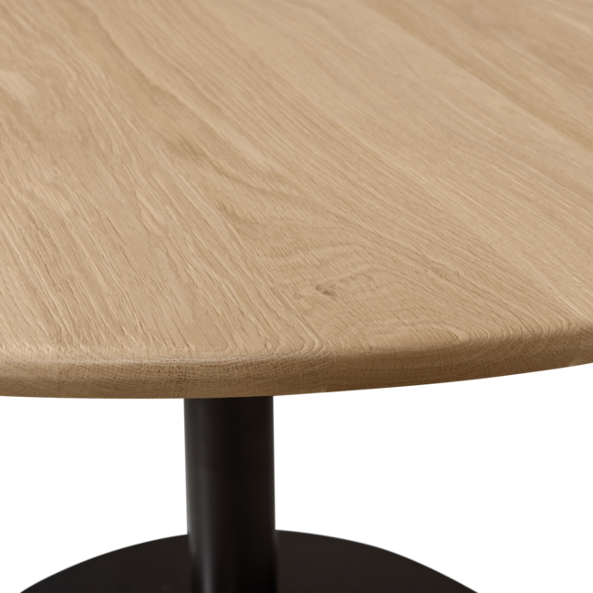 Woood Tablo eettafel rond vingerlas 120cm transparant [fsc]