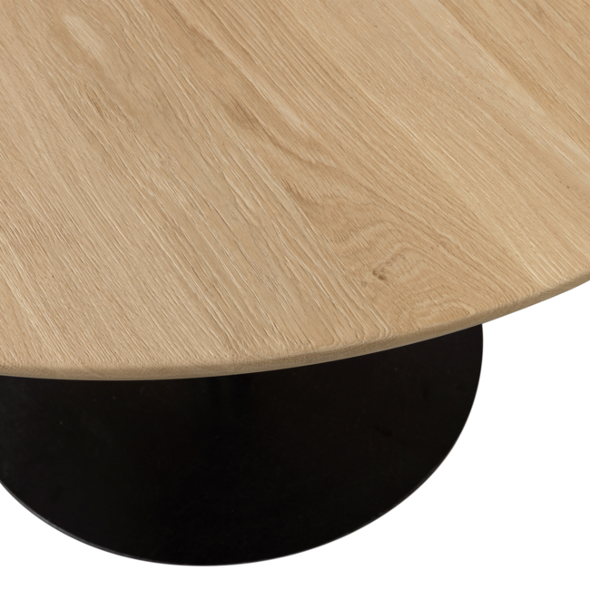 Woood Tablo eettafel rond vingerlas 120cm transparant [fsc]