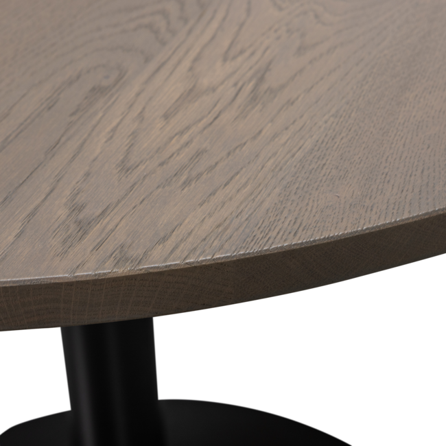 Woood Tablo eettafel ovaal vingerlas 220x90cm pebble grey/zwart [fsc]