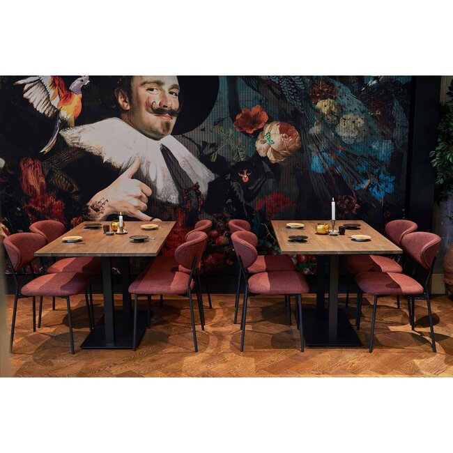 Woood Tablo eettafel recht vingerlas 120x80cm cashmere brown [fsc]