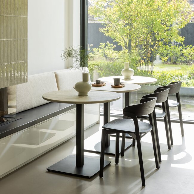 Woood Tablo bistro tafel tussenstuk vingerlas 80x68cm dakargrau [fsc]