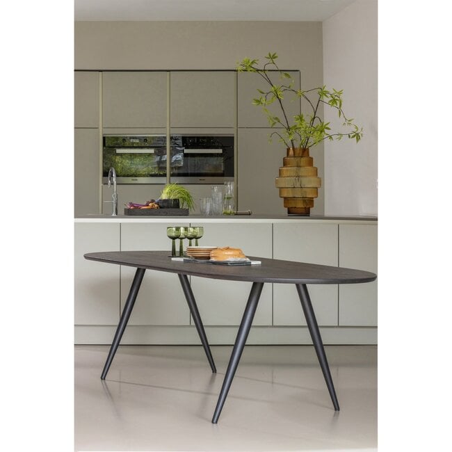 Woood Tablo eettafel ovaal vingerlas 220x90cm mystic brown [fsc]