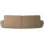 Woood Batavier half ronde bank 4-zits velvet melange lichtbruin