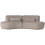 Woood Batavier half ronde bank 4-zits velvet melange zand