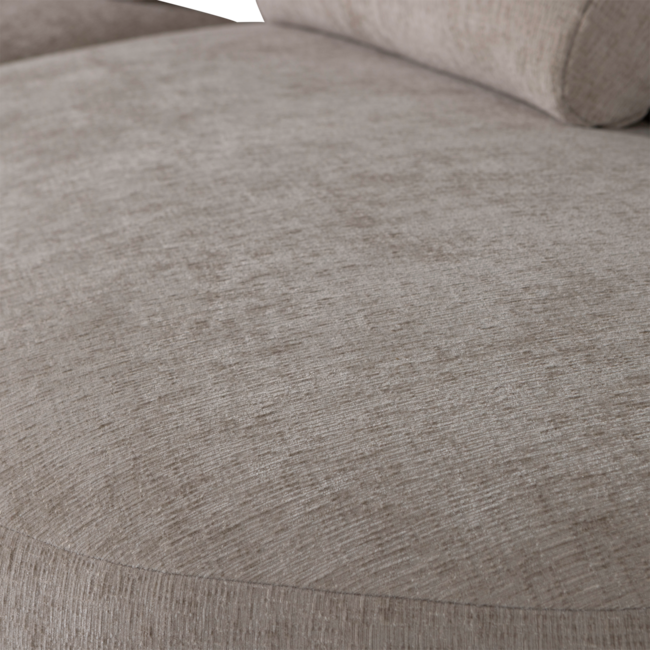Woood Batavier half ronde bank 4-zits velvet melange zand