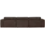 Woood Novi chaise longue bank links donkerbruin melange