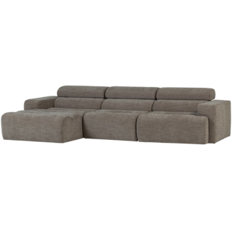 Woood Novi chaise longue bank links grijs melange