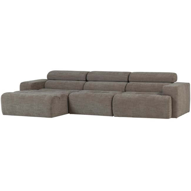 Woood Novi chaise longue bank links grijs melange