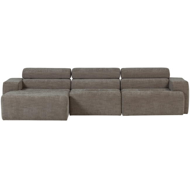 Woood Novi chaise longue bank links grijs melange