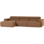 Woood Novi chaise longue bank links boucle karamelbruin
