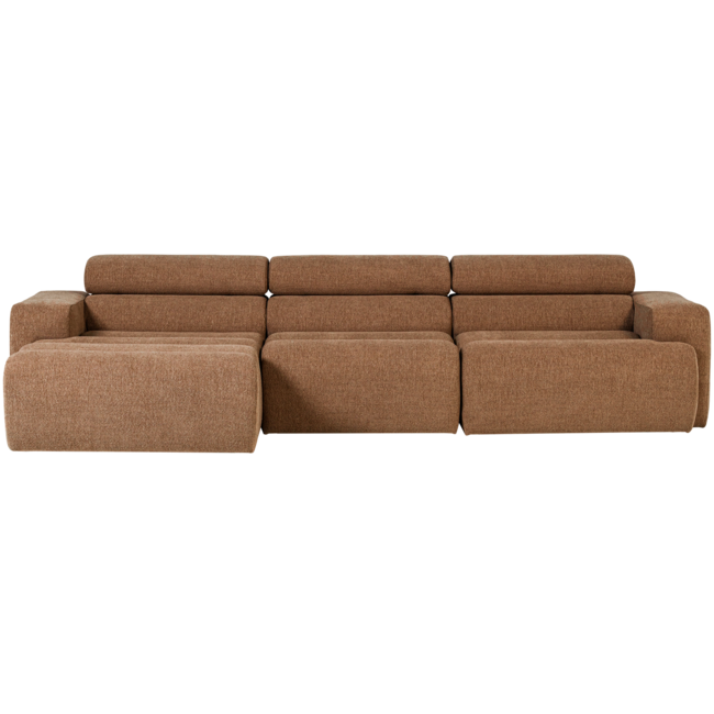 Woood Novi chaise longue bank links boucle karamelbruin