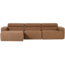 Woood Novi chaise longue bank links boucle karamelbruin