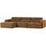 Woood Novi chaise longue bank links karamelbruin melange