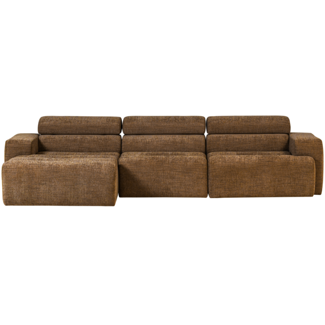Woood Novi chaise longue bank links karamelbruin melange