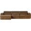 Woood Novi chaise longue bank links karamelbruin melange