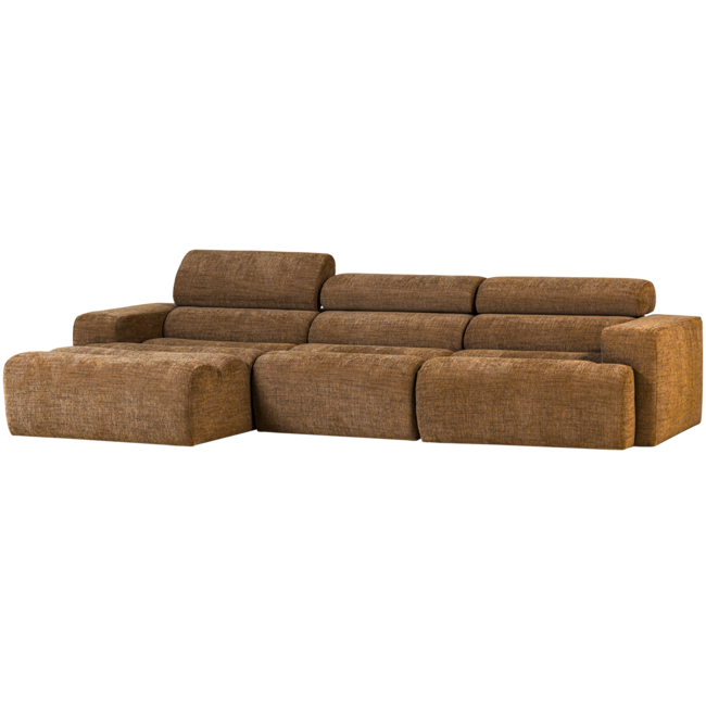 Woood Novi chaise longue bank links karamelbruin melange