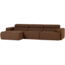 Woood Novi chaise longue bank links boucle mokkabruin