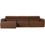 Woood Novi chaise longue bank links boucle mokkabruin