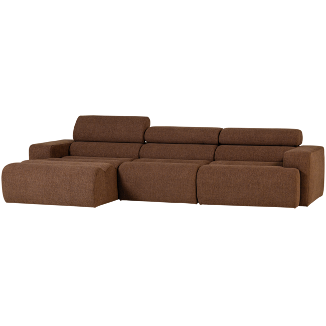 Woood Novi chaise longue bank links boucle mokkabruin